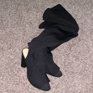 Black Thigh High Heels